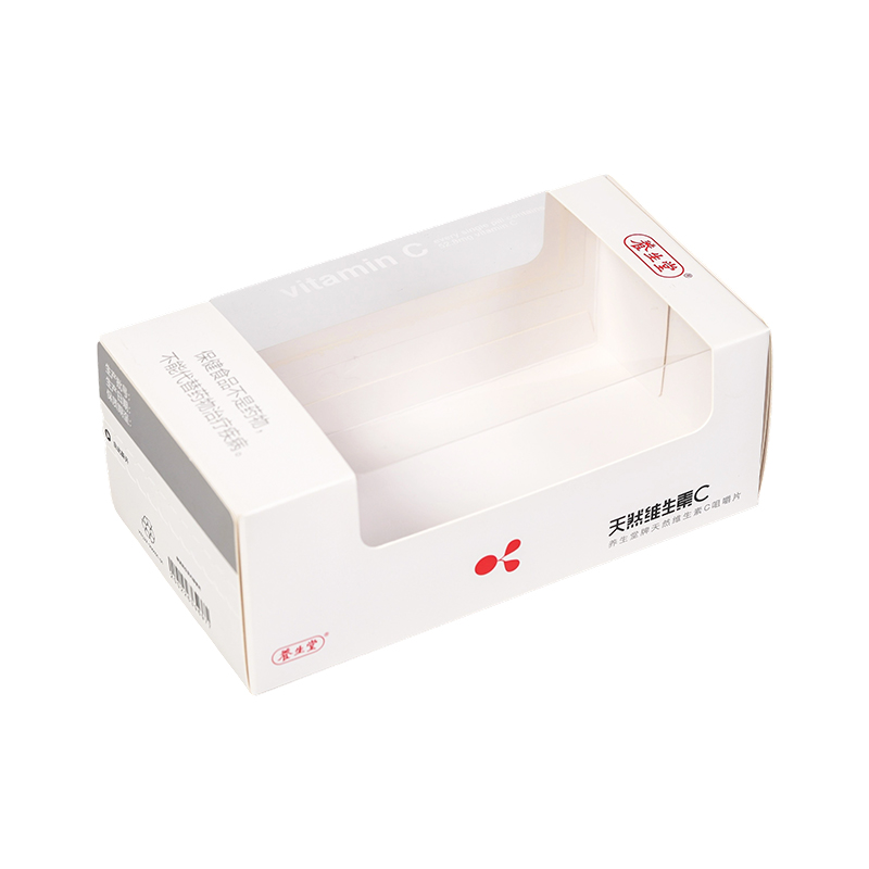 350 g White Card Color Printing Transparent Window Packaging Carton con merluzzo di sicurezza
