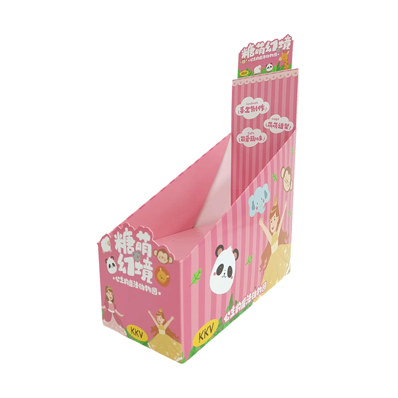 400g white card printing and re-brightening film, lollipop PDQ paper display box